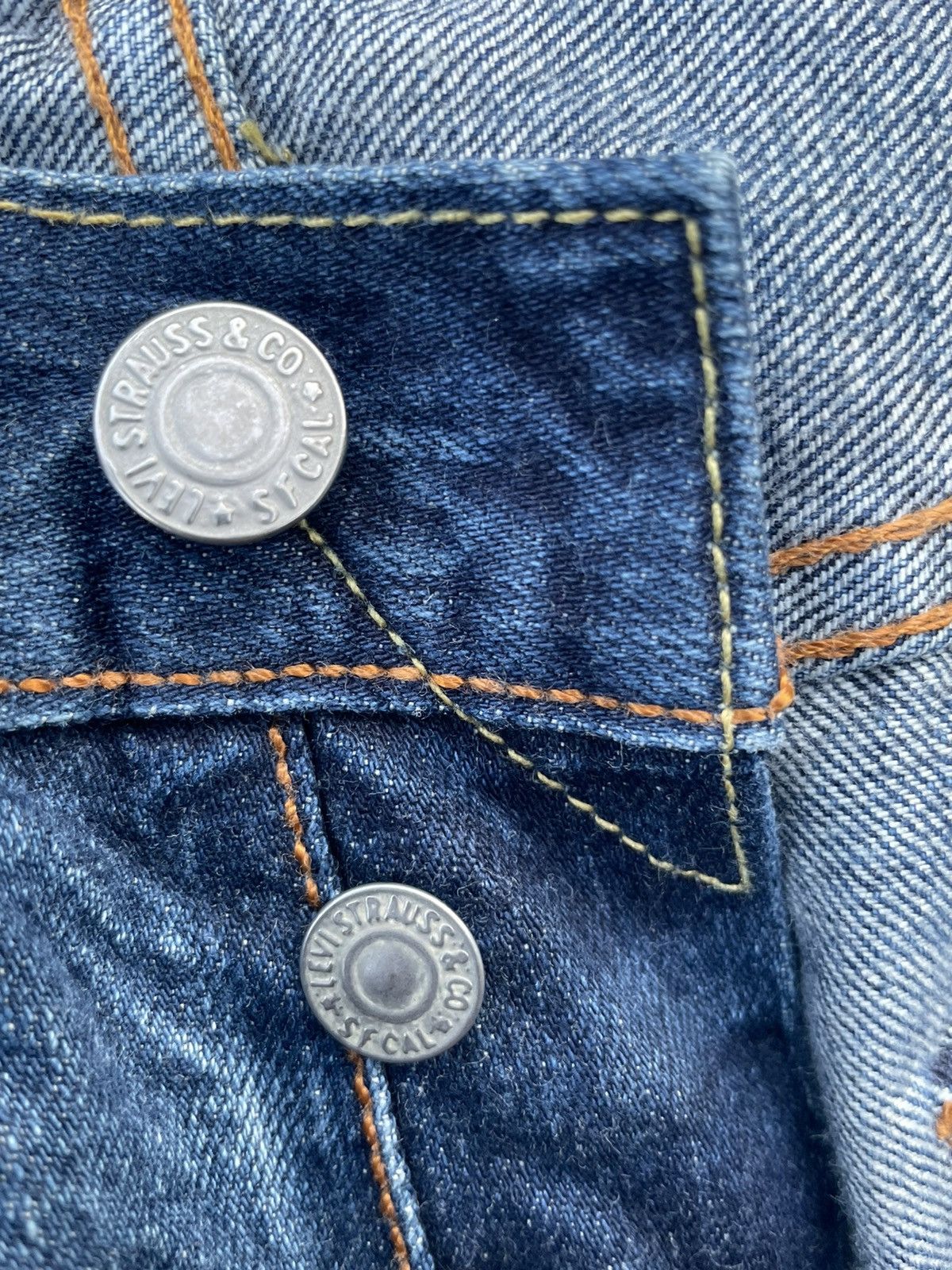Levi's Made & Crafted × Levi's Vintage Clothing Levis 501e Redline Selvedge Aging Faded Distressed Denim Size US 34 / EU 50 - 21 Thumbnail