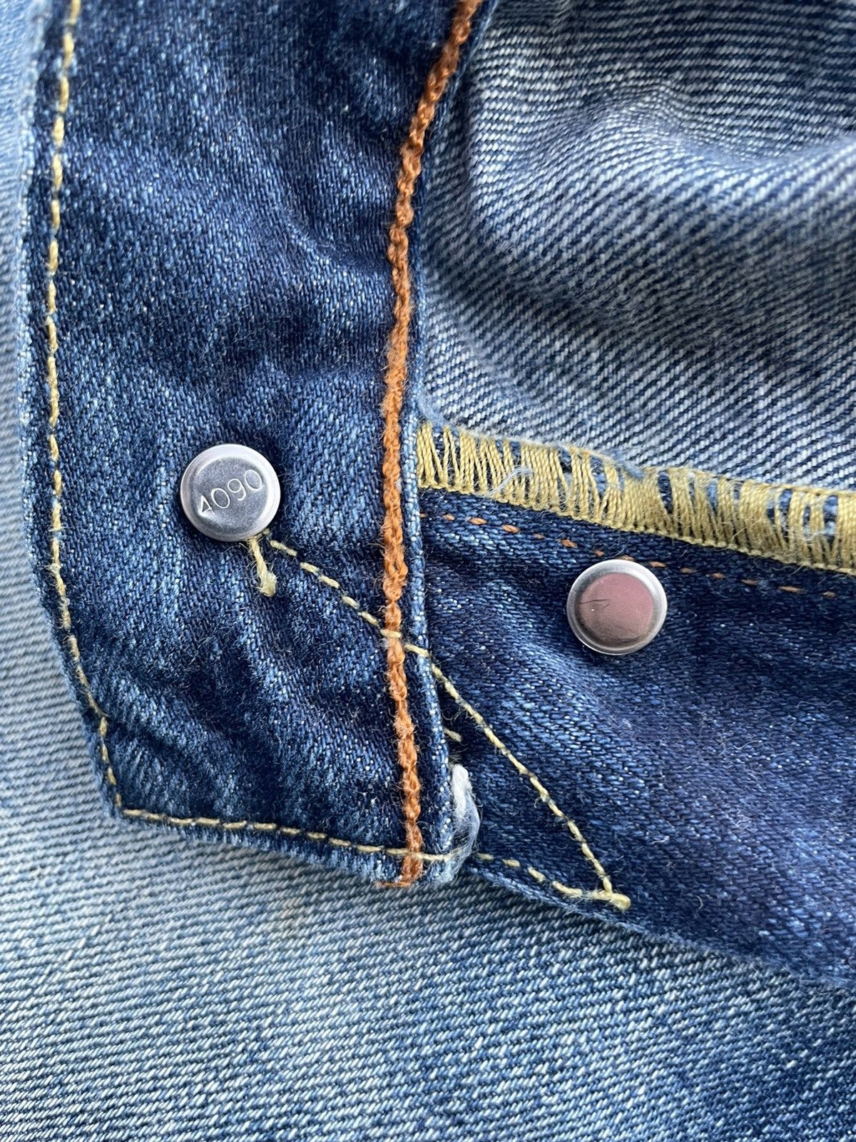Levi's Made & Crafted × Levi's Vintage Clothing Levis 501e Redline Selvedge Aging Faded Distressed Denim Size US 34 / EU 50 - 20 Thumbnail