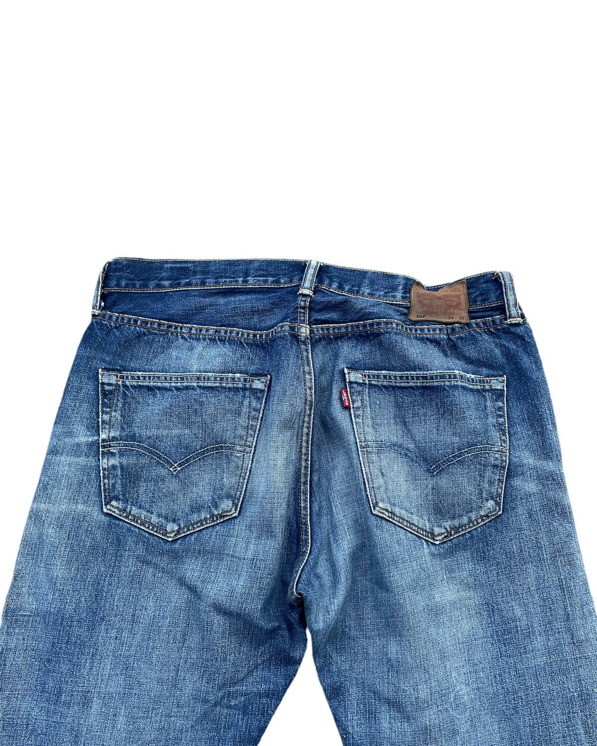 Levi's Made & Crafted × Levi's Vintage Clothing Levis 501e Redline Selvedge Aging Faded Distressed Denim Size US 34 / EU 50 - 10 Thumbnail