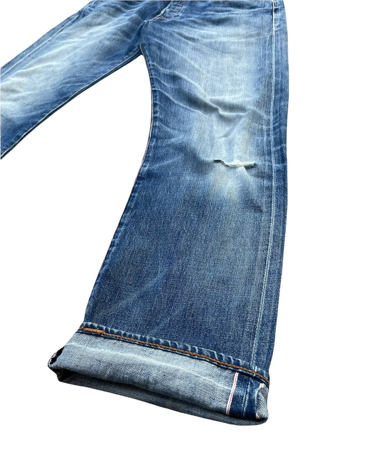 Levi's Made & Crafted × Levi's Vintage Clothing Levis 501e Redline Selvedge Aging Faded Distressed Denim Size US 34 / EU 50 - 2 Thumbnail