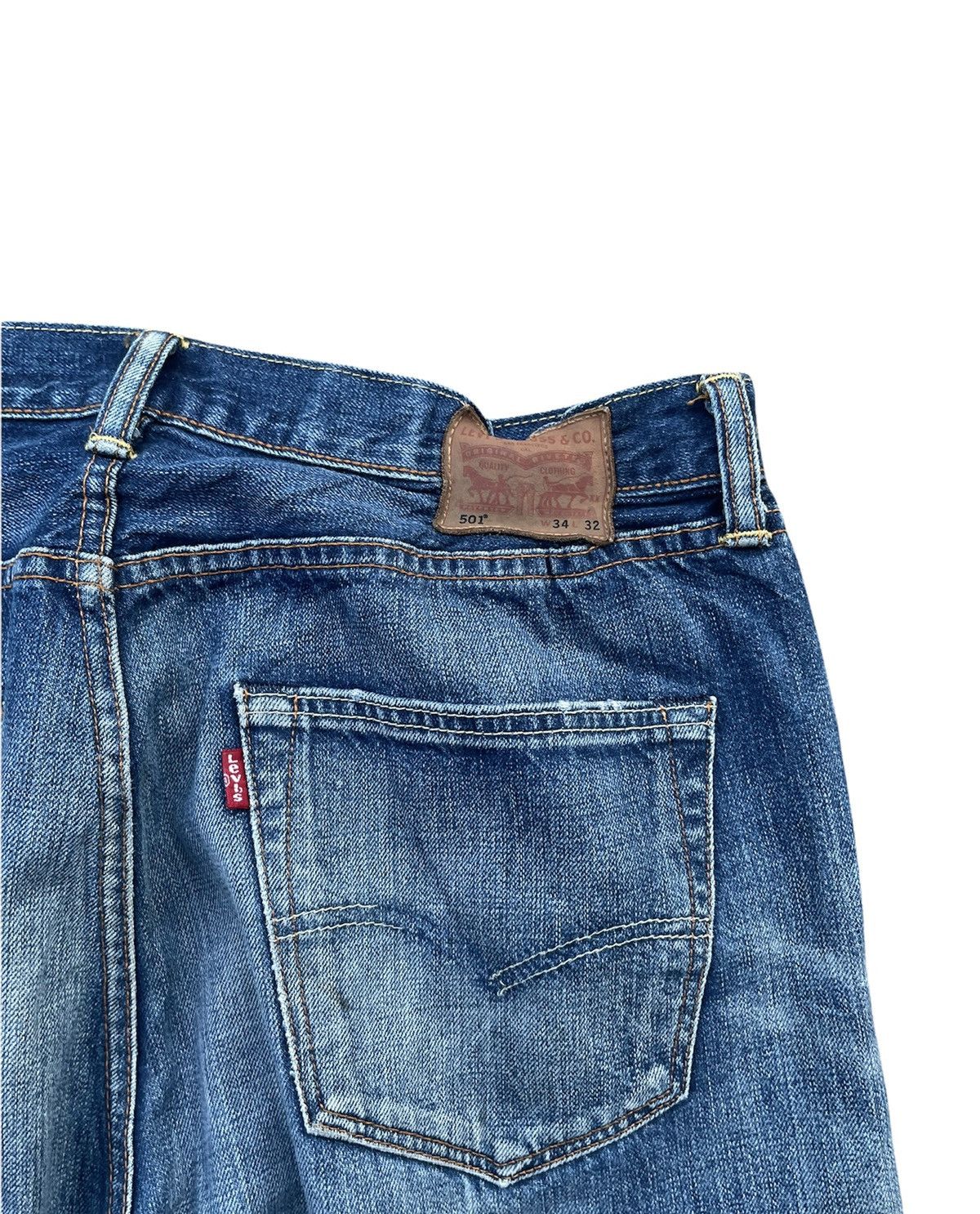 Levi's Made & Crafted × Levi's Vintage Clothing Levis 501e Redline Selvedge Aging Faded Distressed Denim Size US 34 / EU 50 - 11 Thumbnail