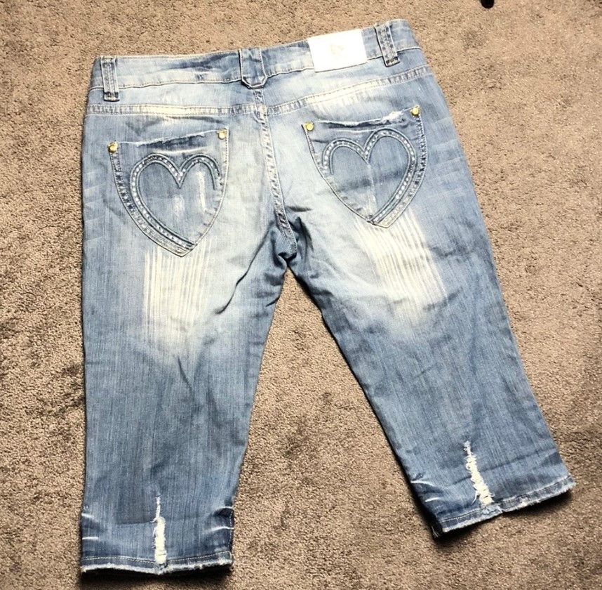 FIG＆VIPER HEART CUT OUT DENIM PANTS（Heart Pattern Straight
