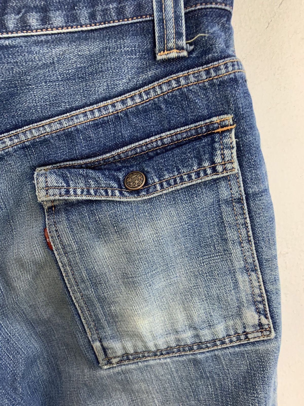 Seditionaries 90s Rugged Sewing Chop Indigo Denim Bondage Short Pant Size US 31 - 7 Thumbnail