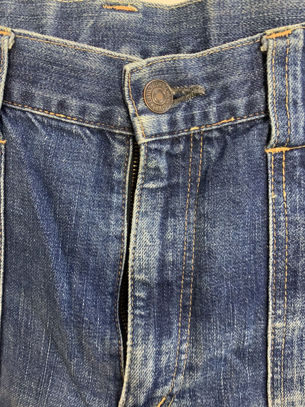 Seditionaries 90s Rugged Sewing Chop Indigo Denim Bondage Short Pant Size US 31 - 5 Thumbnail