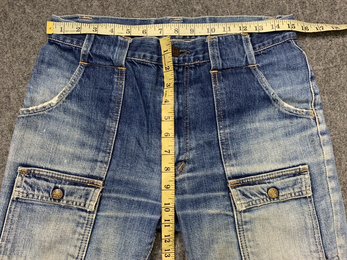 Seditionaries 90s Rugged Sewing Chop Indigo Denim Bondage Short Pant Size US 31 - 9 Thumbnail