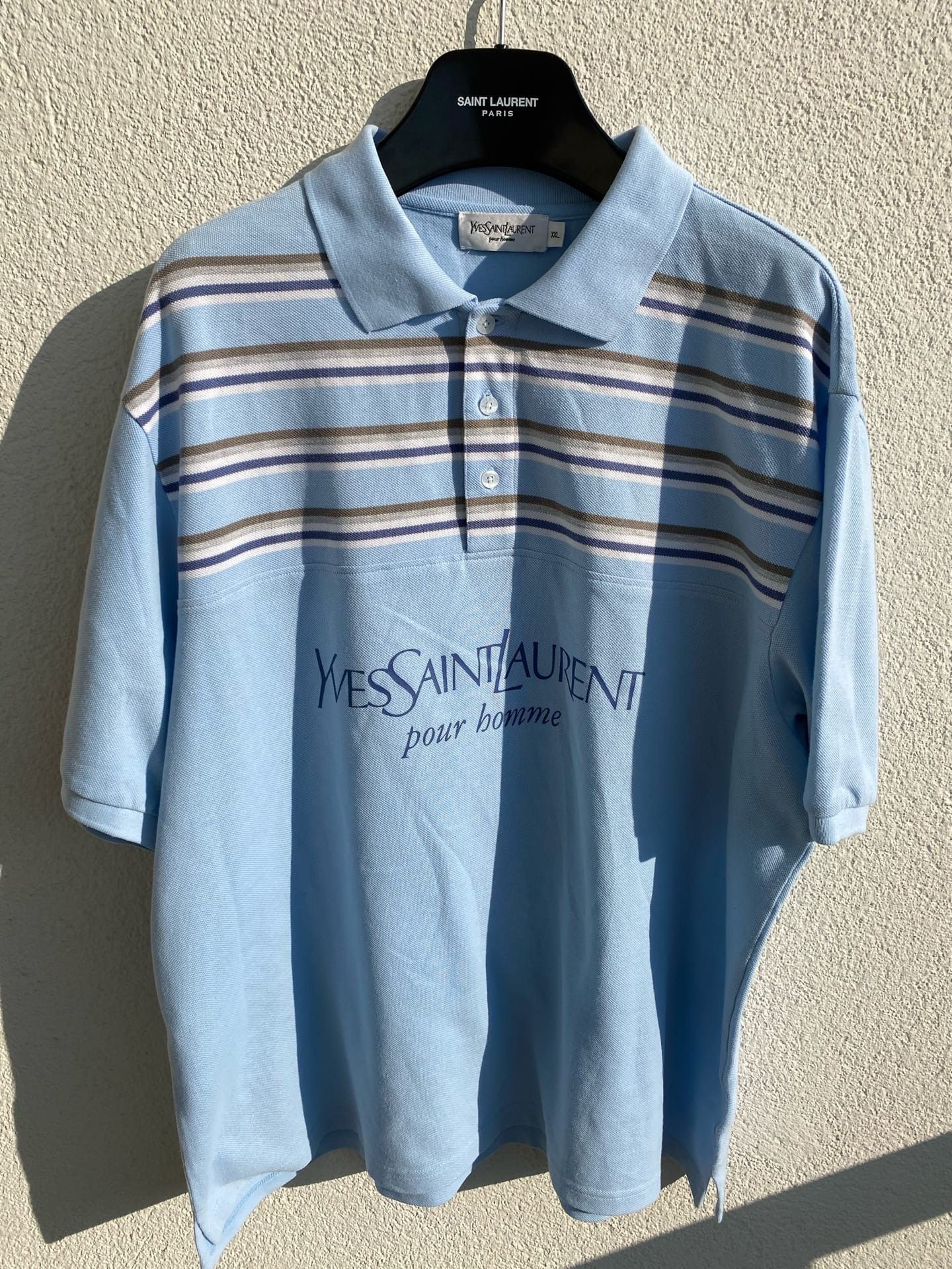 Yves Saint Laurent YSL Polo Spell Out Size US XXL / EU 58 / 5 - 2 Thumbnail