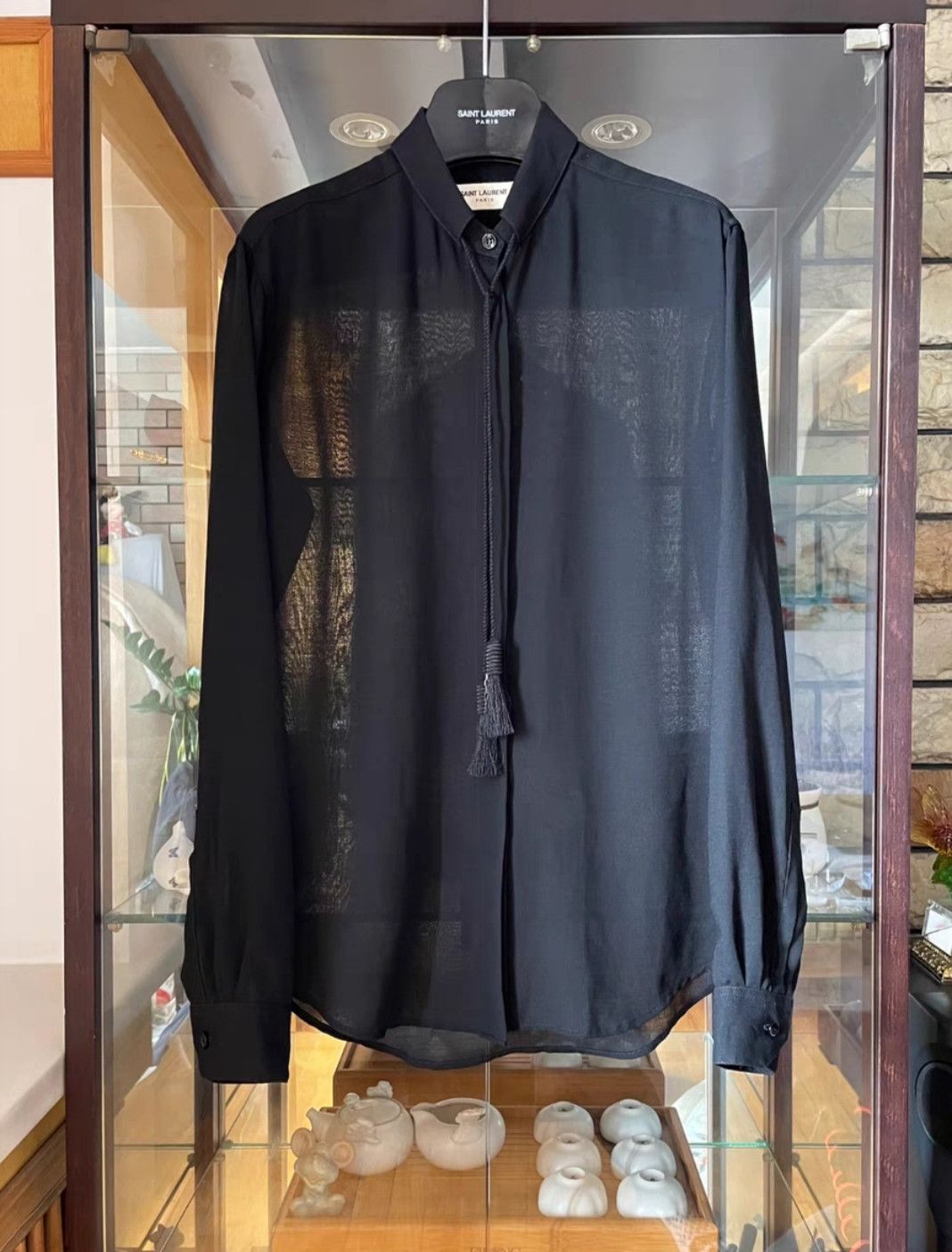 Yves Saint Laurent Saint Laurent Silk Shirt Size F36 Black Size XS / US 0-2 / IT 36-38 - 1 Thumbnail