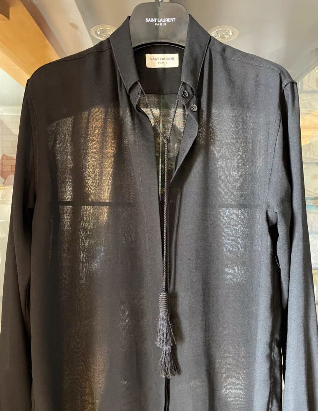 Yves Saint Laurent Saint Laurent Silk Shirt Size F36 Black Size XS / US 0-2 / IT 36-38 - 3 Thumbnail