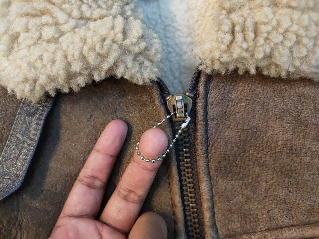 Schott ❎ Schott B-6 Sheepskin faded Leather Jacket Size US S / EU 44-46 / 1 - 5 Thumbnail
