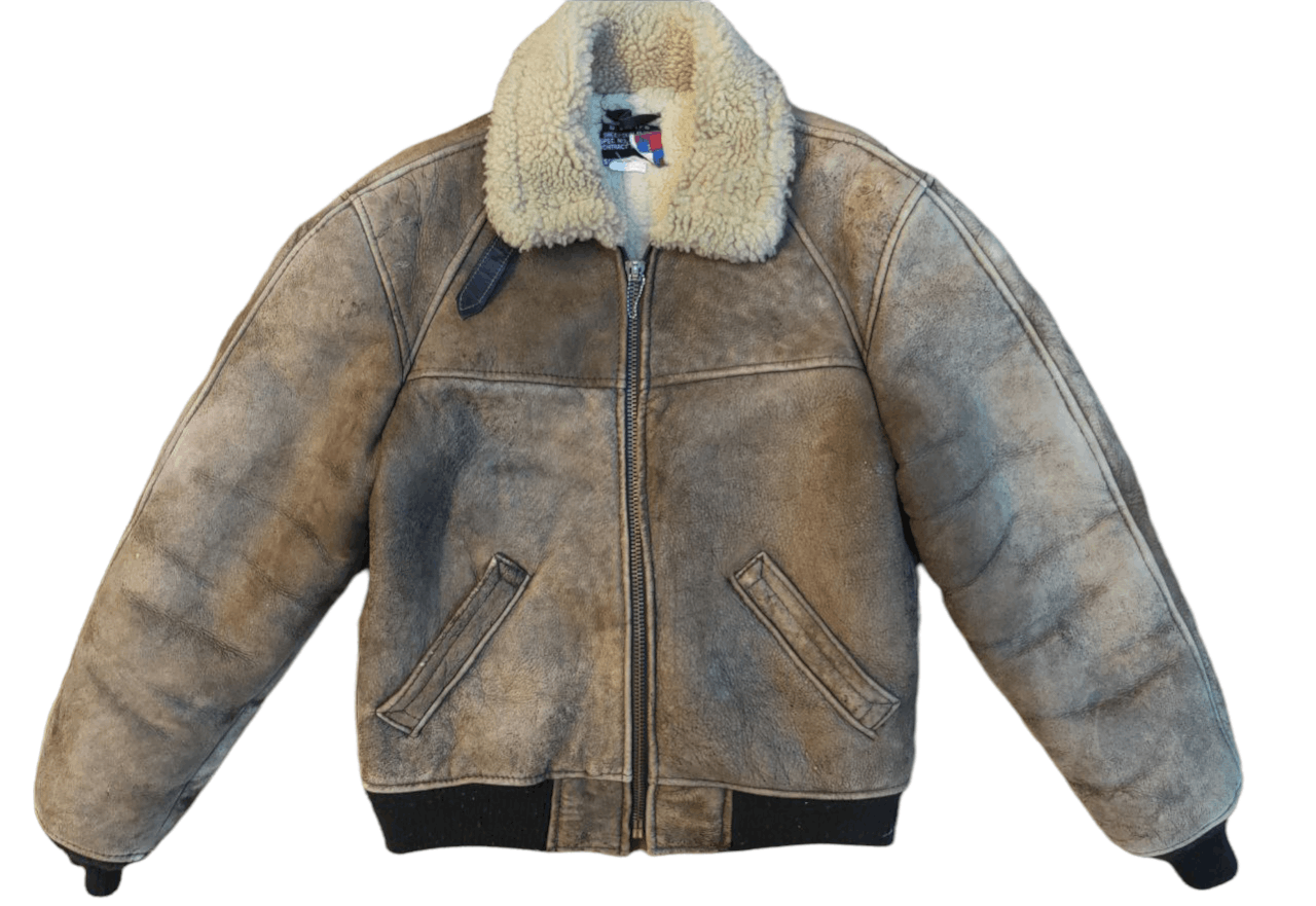 Schott ❎ Schott B-6 Sheepskin faded Leather Jacket Size US S / EU 44-46 / 1 - 1 Thumbnail
