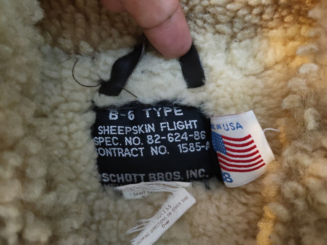 Schott ❎ Schott B-6 Sheepskin faded Leather Jacket Size US S / EU 44-46 / 1 - 7 Thumbnail