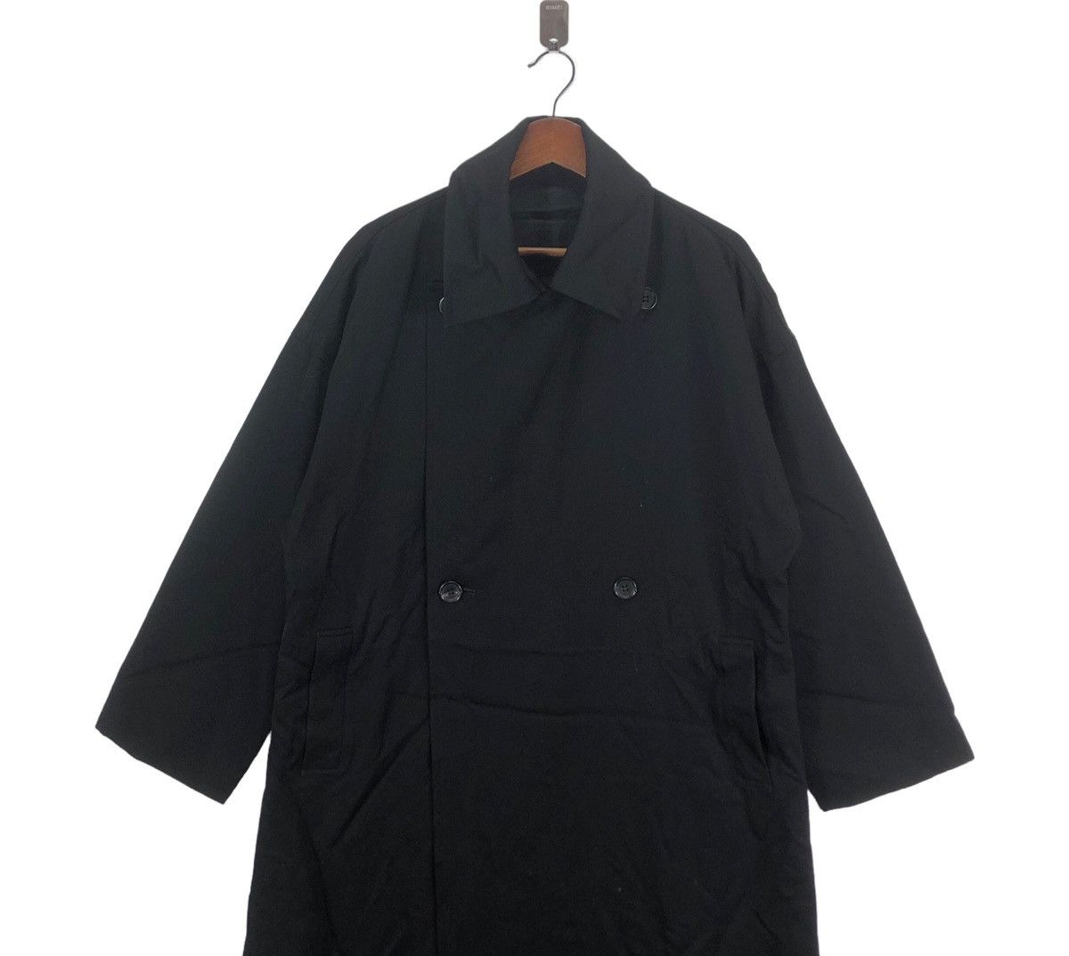 Yohji Yamamoto YOHJI YAMAMOTO + NOIR BLACK LONG COAT Size US L / EU 52-54 / 3 - 3 Thumbnail