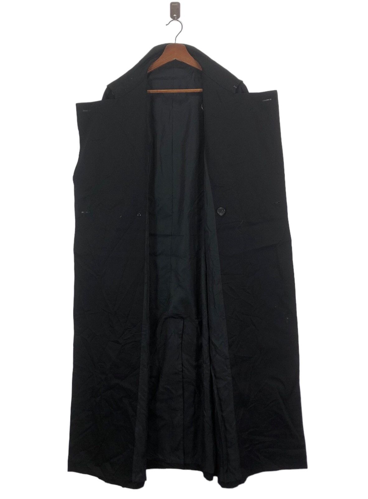 Yohji Yamamoto YOHJI YAMAMOTO + NOIR BLACK LONG COAT Size US L / EU 52-54 / 3 - 7 Thumbnail