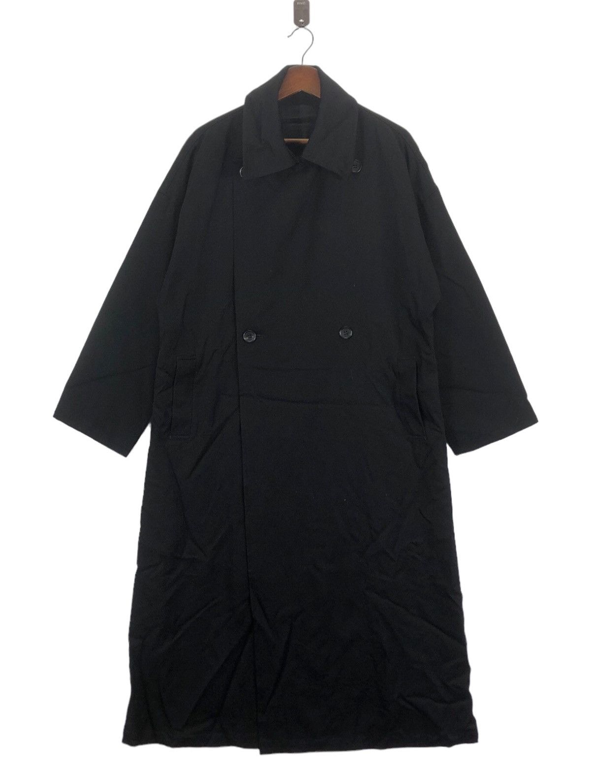Yohji Yamamoto YOHJI YAMAMOTO + NOIR BLACK LONG COAT Size US L / EU 52-54 / 3 - 1 Thumbnail