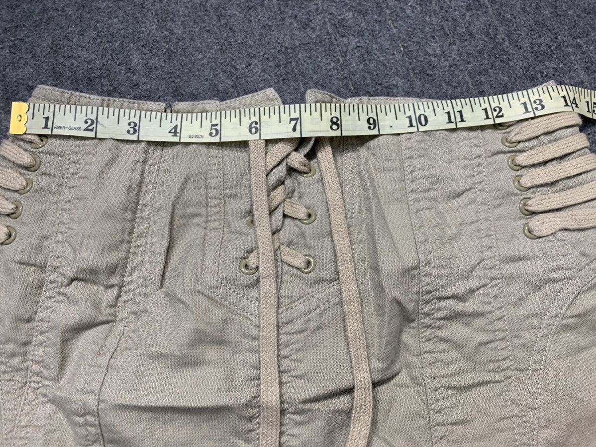 Japanese Brand 90s Japanese Brand Shoelace Crisscross Beige Skirt Size 28" / US 6 / IT 42 - 6 Thumbnail