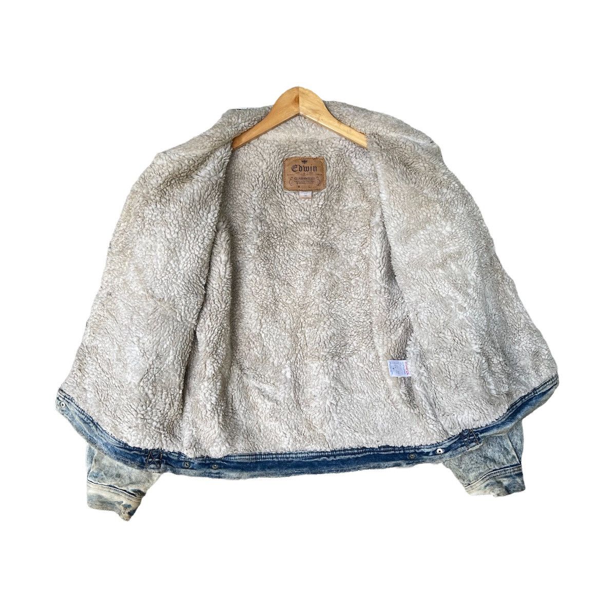 Edwin × Vintage Vintage Edwin Shearling Trucker Denim Jacket Size US M / EU 48-50 / 2 - 10 Thumbnail