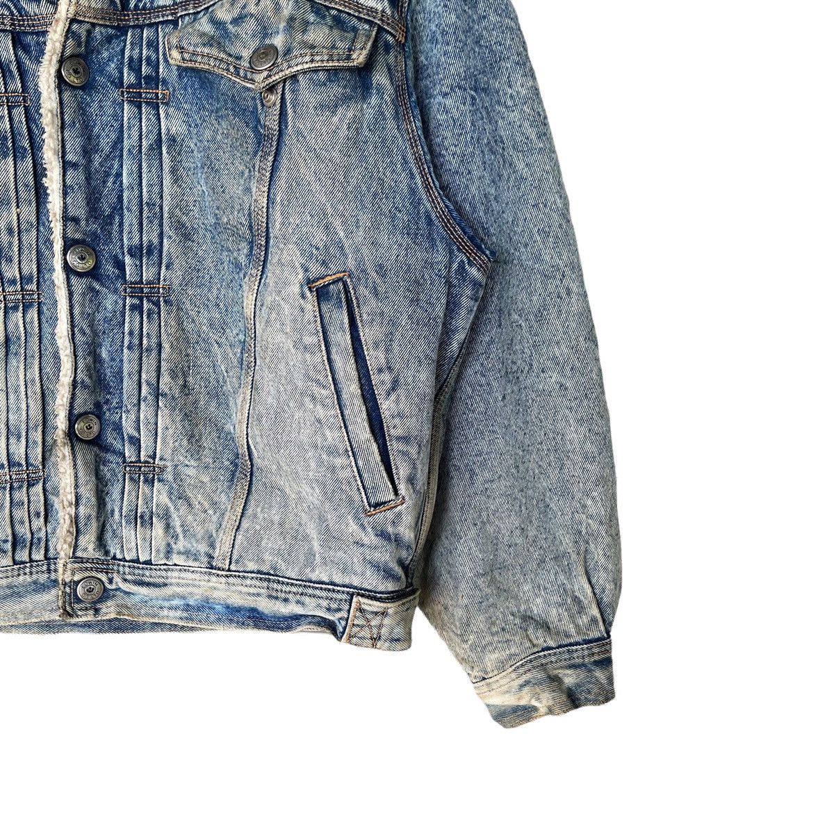 Edwin × Vintage Vintage Edwin Shearling Trucker Denim Jacket Size US M / EU 48-50 / 2 - 5 Thumbnail