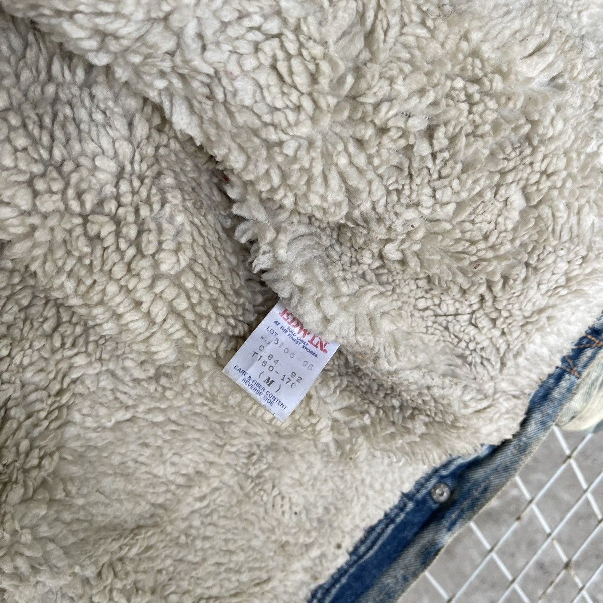 Edwin × Vintage Vintage Edwin Shearling Trucker Denim Jacket Size US M / EU 48-50 / 2 - 11 Thumbnail