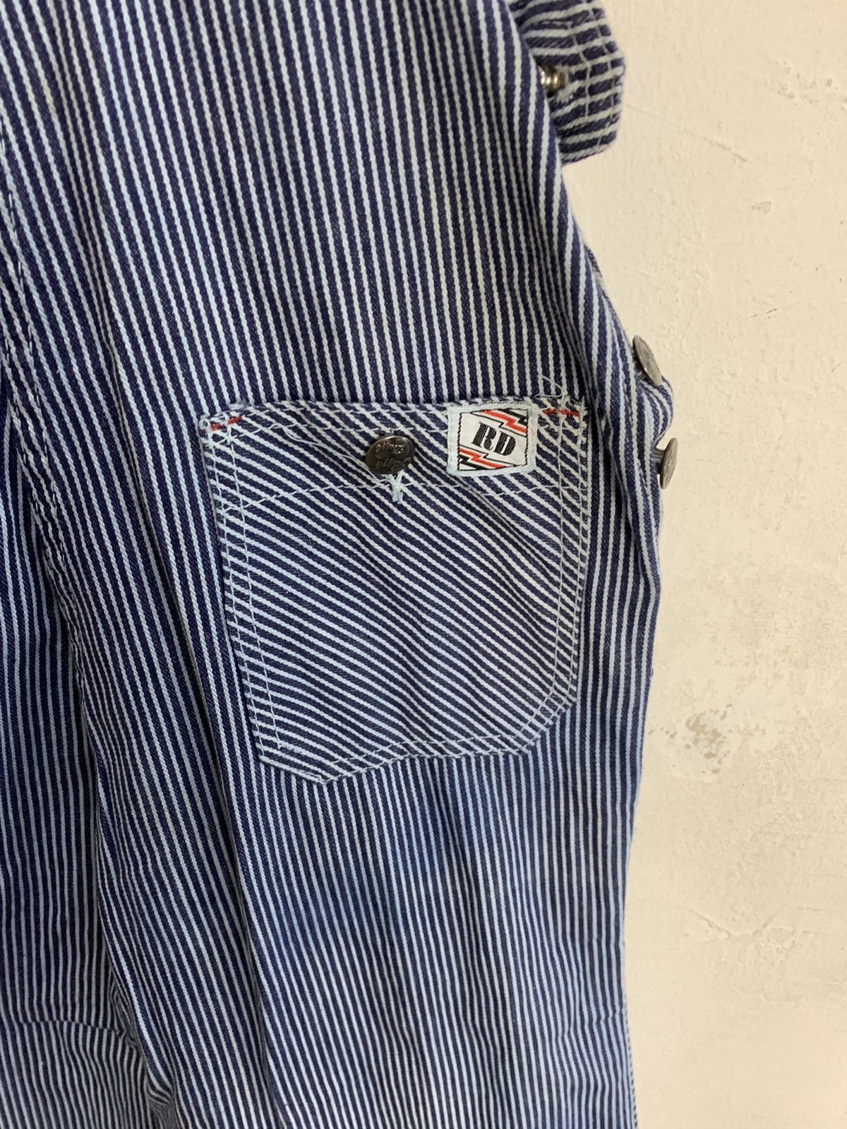 Japanese Brand 90s RD Hickory Coverall Overall Carpenter Multipocket Size US 33 - 5 Thumbnail