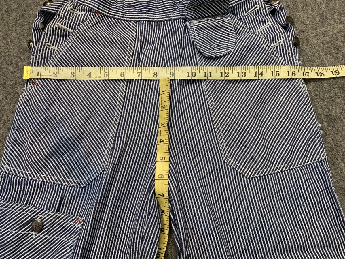 Japanese Brand 90s RD Hickory Coverall Overall Carpenter Multipocket Size US 33 - 6 Thumbnail