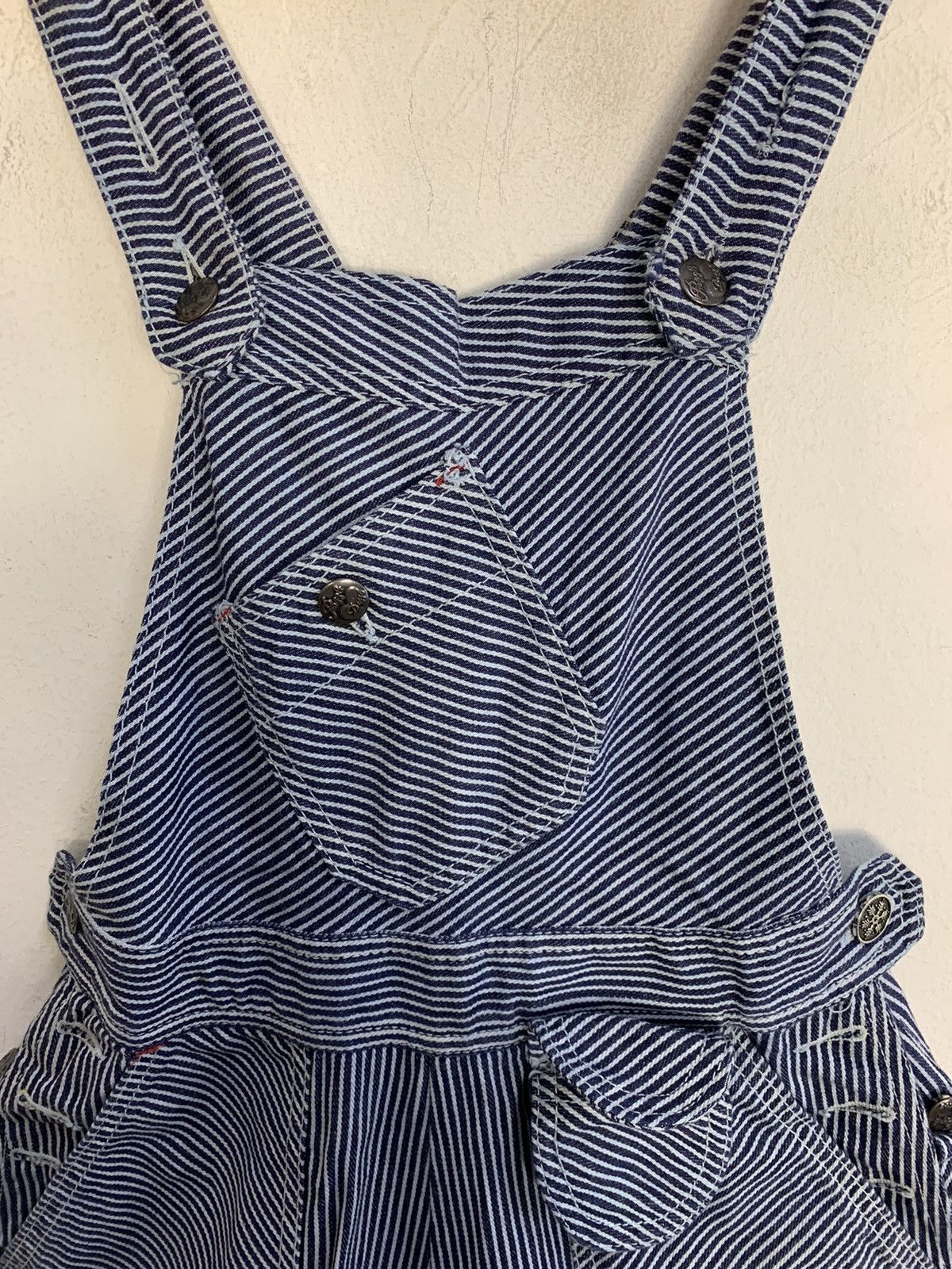 Japanese Brand 90s RD Hickory Coverall Overall Carpenter Multipocket Size US 33 - 4 Thumbnail