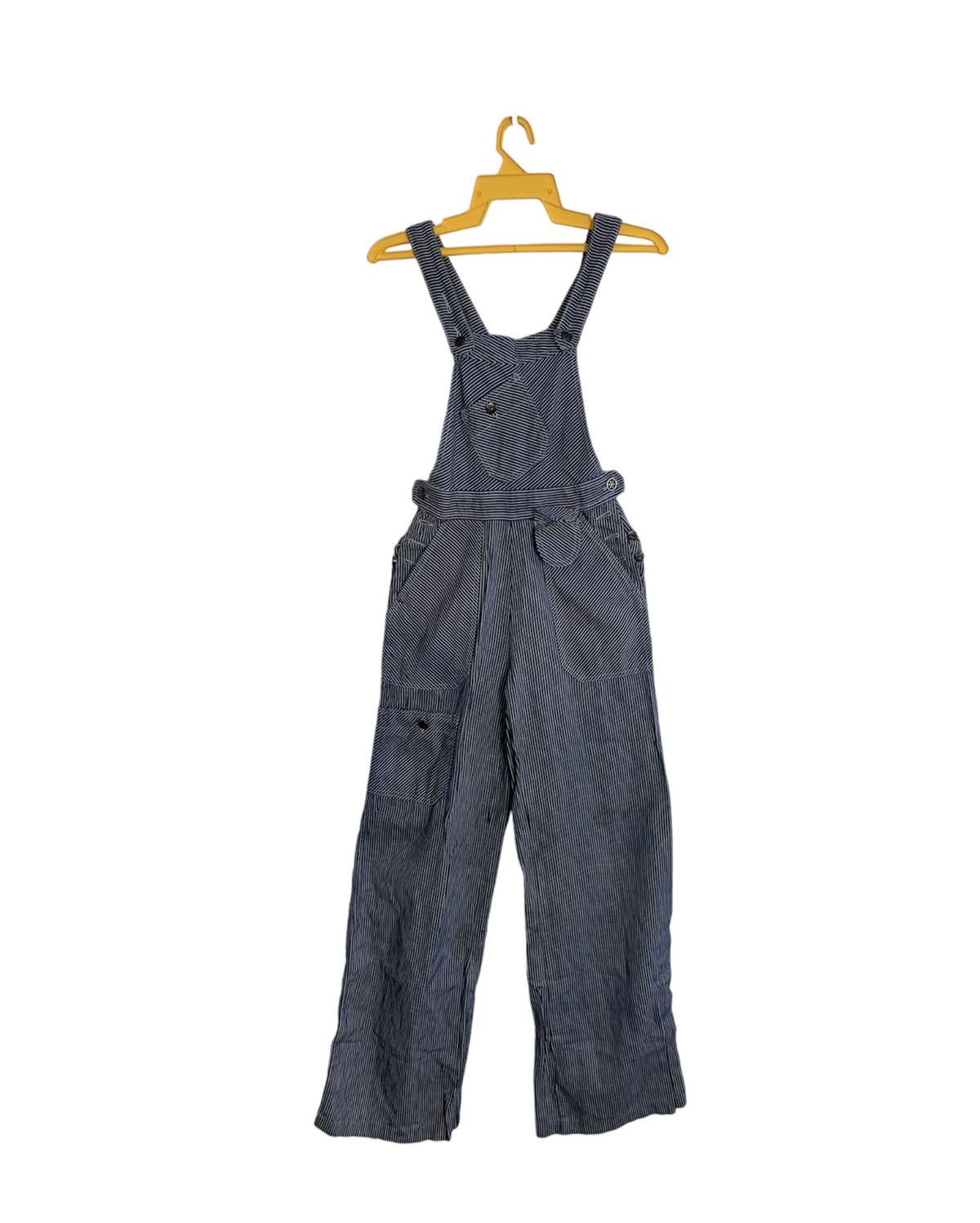 Japanese Brand 90s RD Hickory Coverall Overall Carpenter Multipocket Size US 33 - 1 Thumbnail