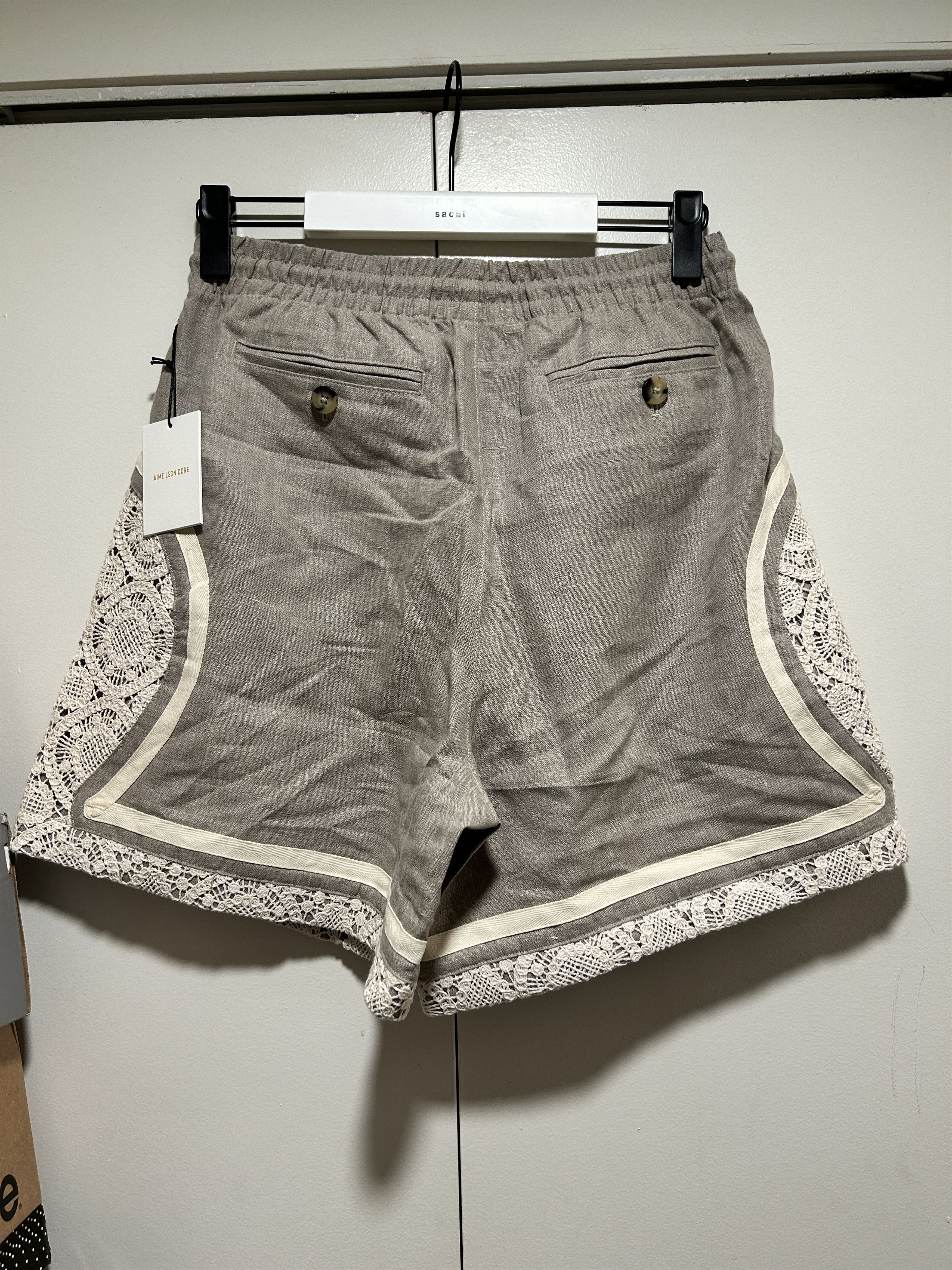 Aime Leon Dore Aime Leon Dore lace linen basketball shorts grey Size US 30 / EU 46 - 3 Thumbnail
