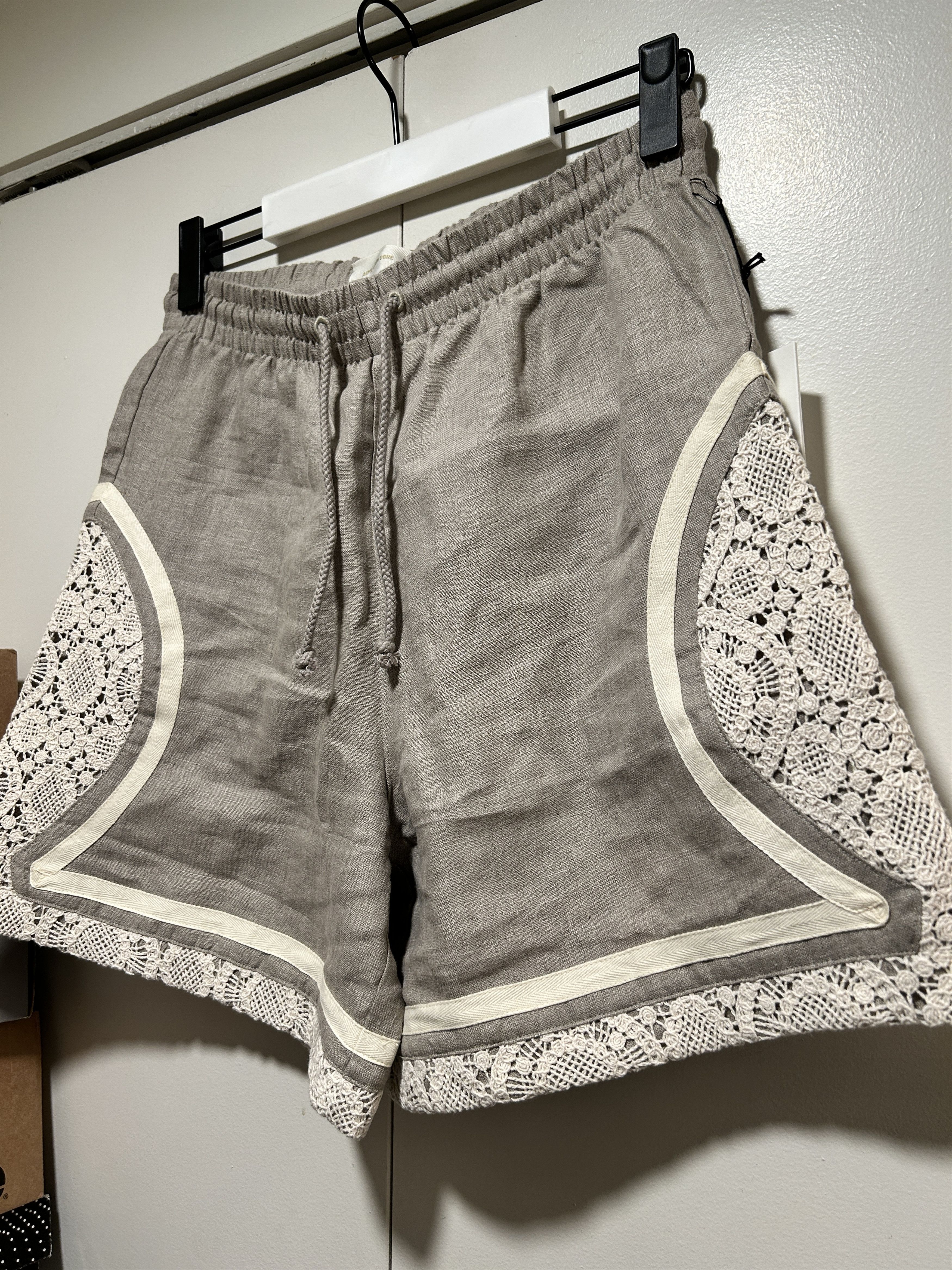 Aime Leon Dore Aime Leon Dore lace linen basketball shorts grey Size US 30 / EU 46 - 2 Thumbnail
