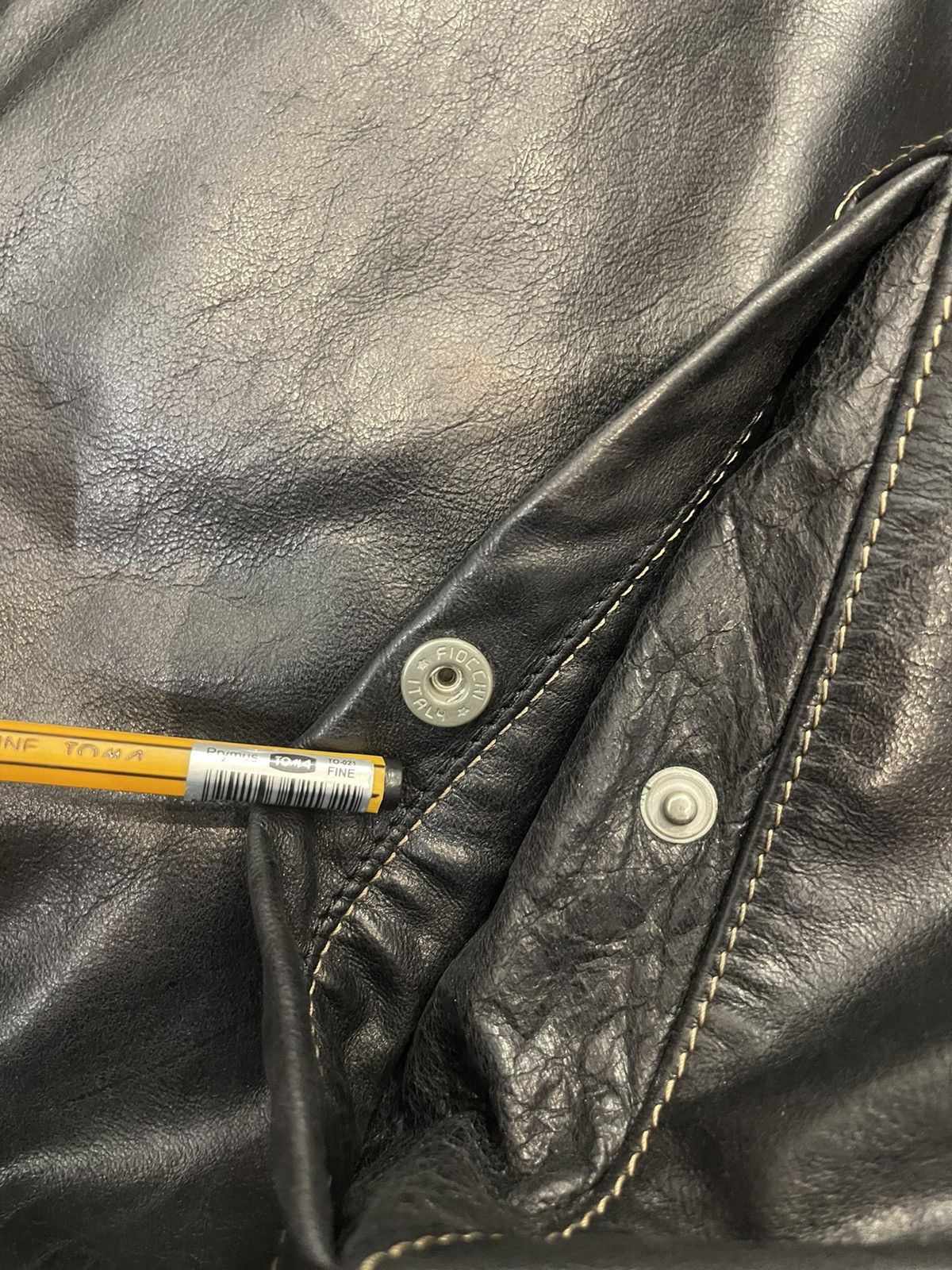 Emporio Armani Archive Armani Biker Cargo Leather Black Jacket Size US M / EU 48-50 / 2 - 18 Thumbnail