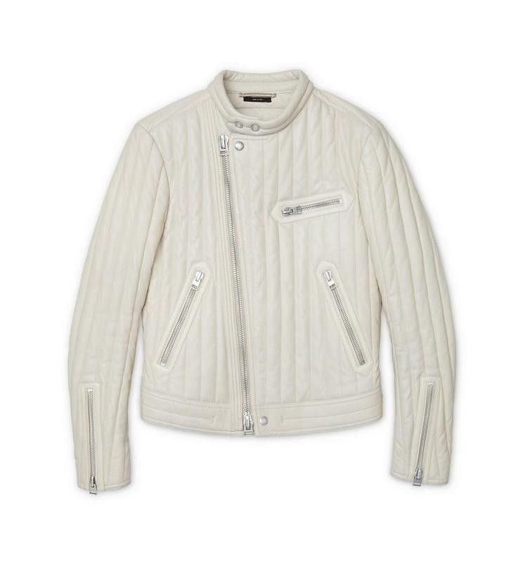 image of Tom Ford Biker Jacket In White, Men's (Size Small)