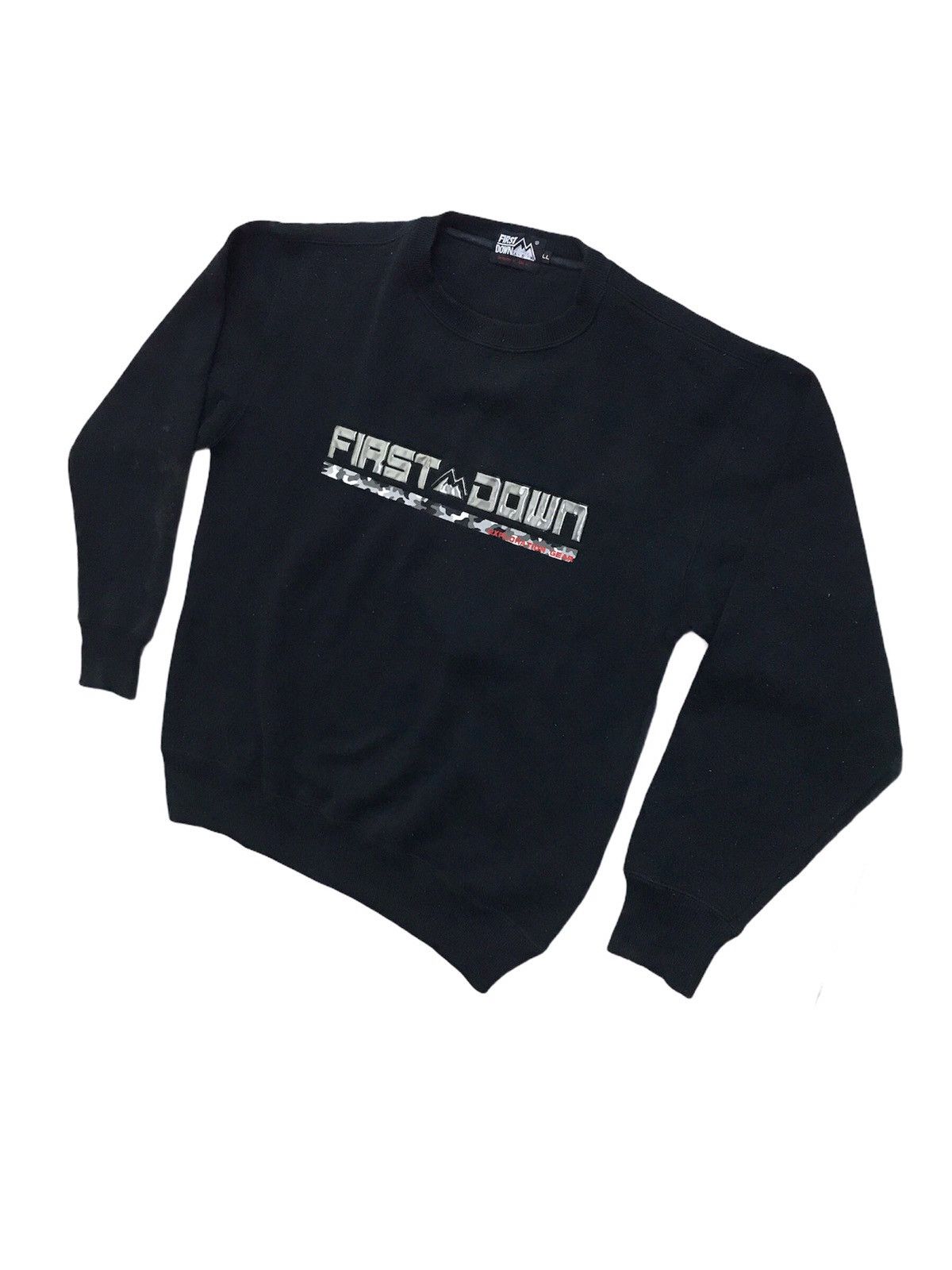 Vintage Vintage First Down USA Spell Out Streetwear Sweatshirt Size US XL / EU 56 / 4 - 2 Thumbnail