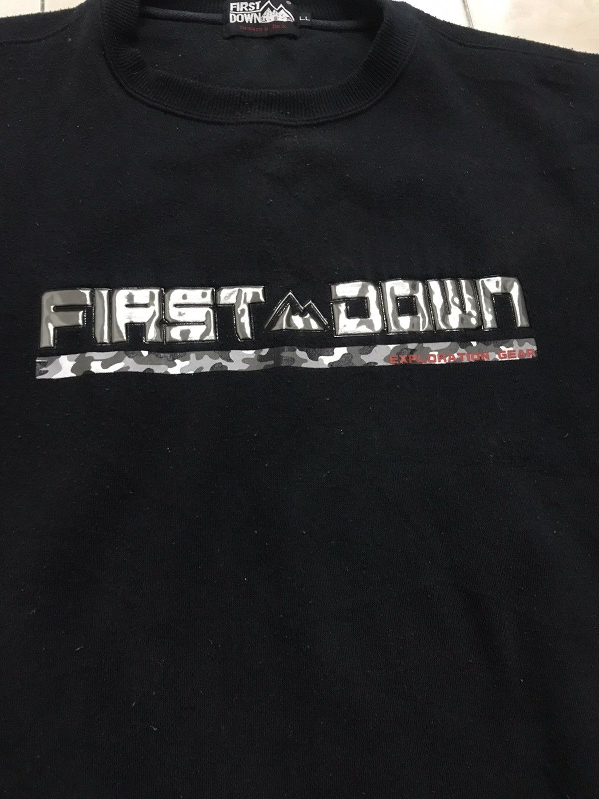 Vintage Vintage First Down USA Spell Out Streetwear Sweatshirt Size US XL / EU 56 / 4 - 3 Thumbnail