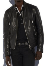 image of Tom Ford Biker Jacket In Black, Men's (Size Small)