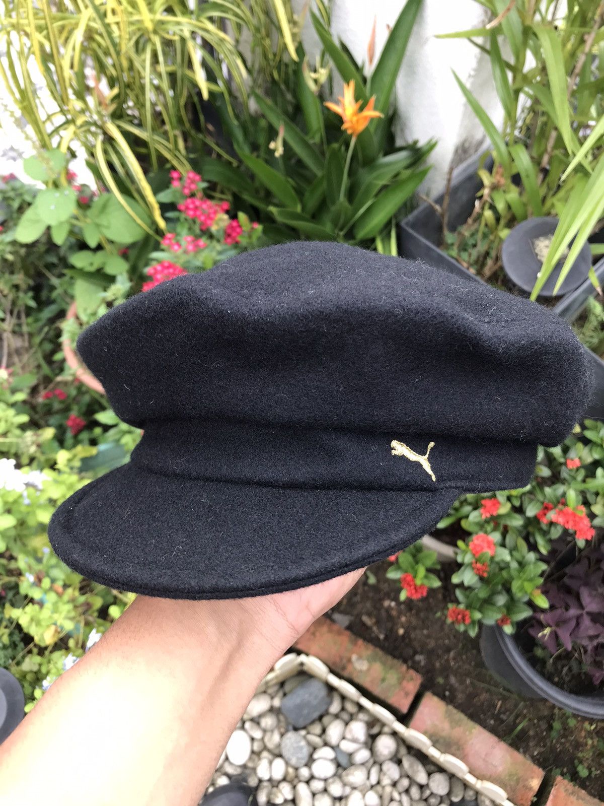 AUTHENTIC PUMA WOOL CAP HAT NEWSBOYS CAPTAIN