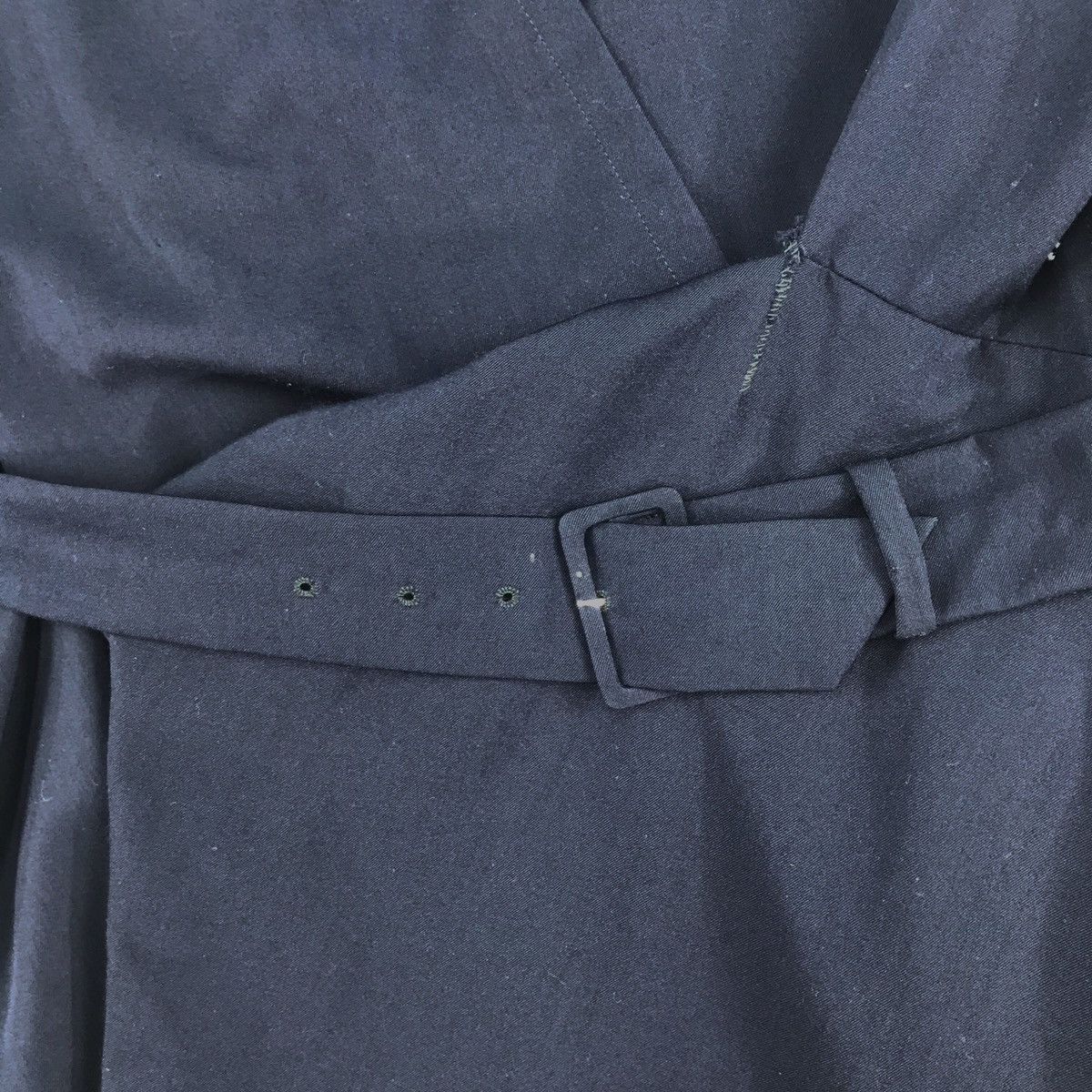 Yohji Yamamoto Yohji Yamamoto Signature Navy Dress Wrap Coat Size US M / EU 48-50 / 2 - 9 Thumbnail