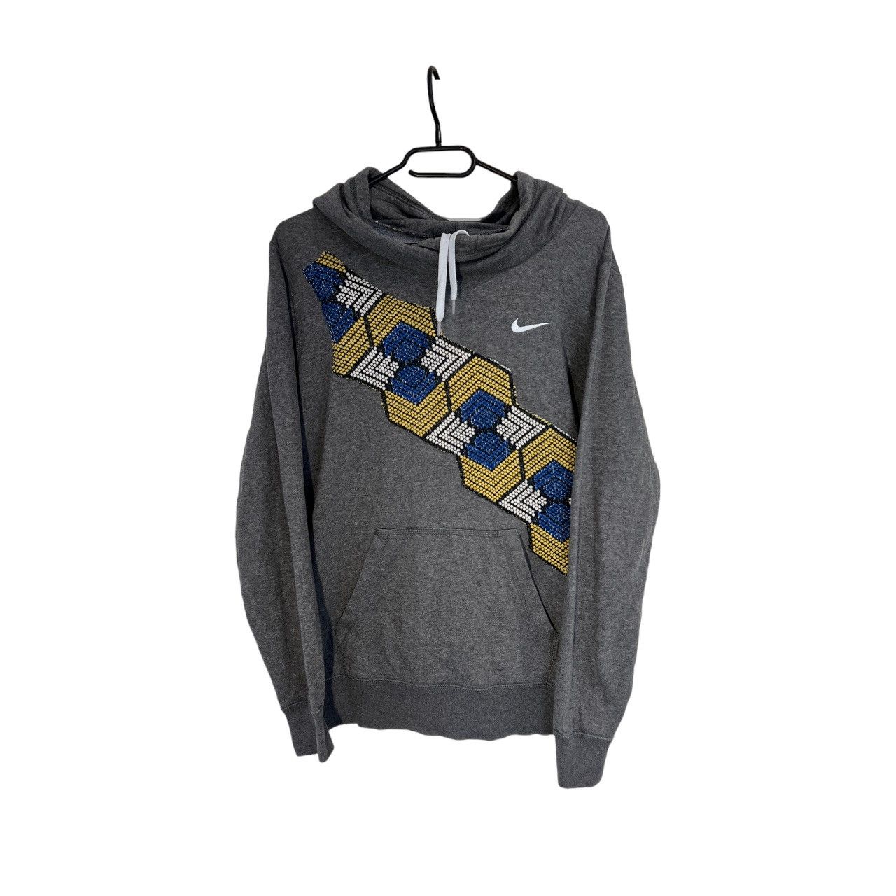 Nike custom hoodie vintage 90s handmade patchwork