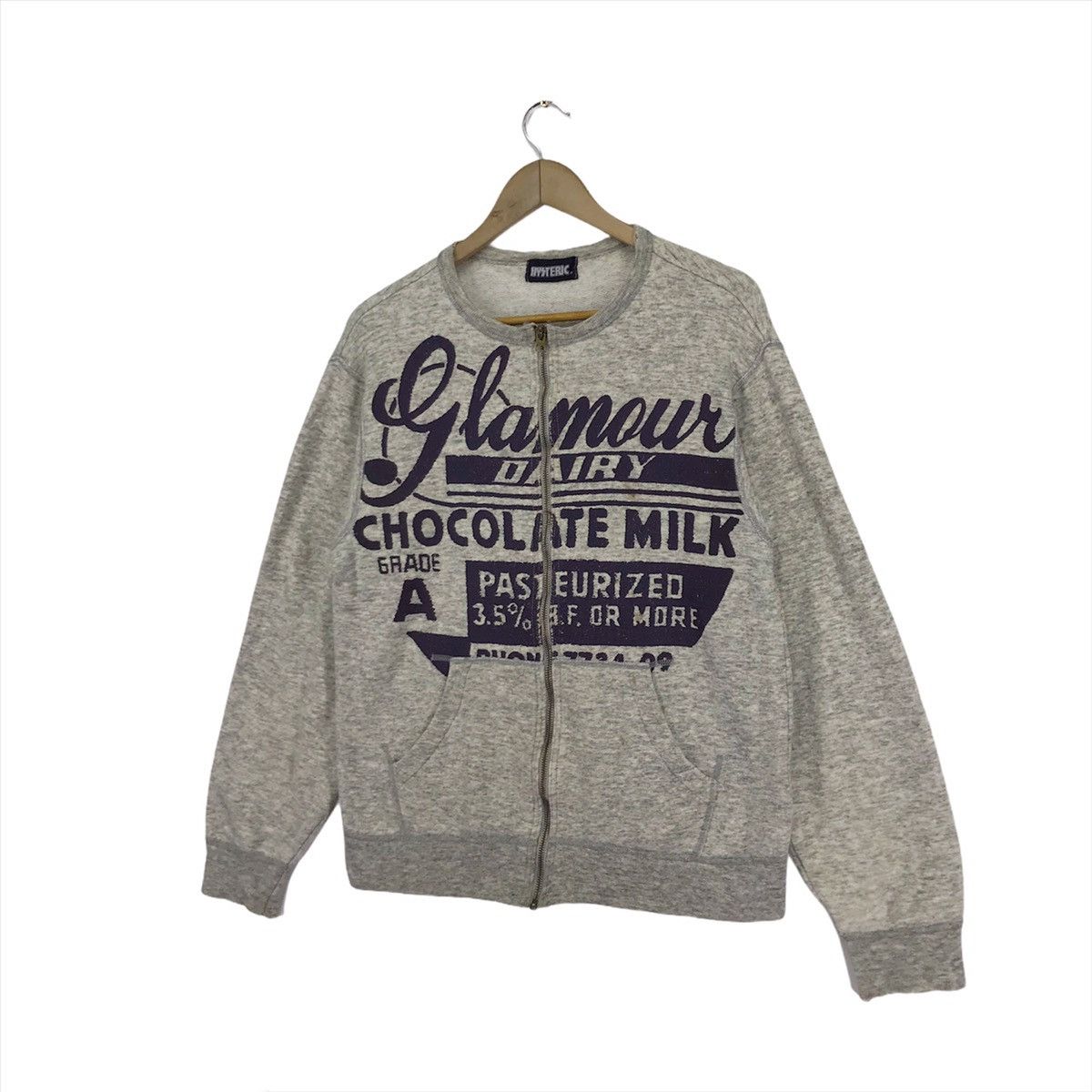 Hysteric Glamour Vintage Hysteric Glamour Distressed Sweatshirt Zipper Size US M / EU 48-50 / 2 - 2 Thumbnail