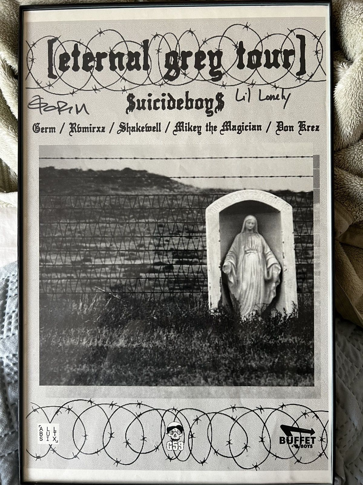 Signed $uicideboy$ Eternal Grey Tour Poster