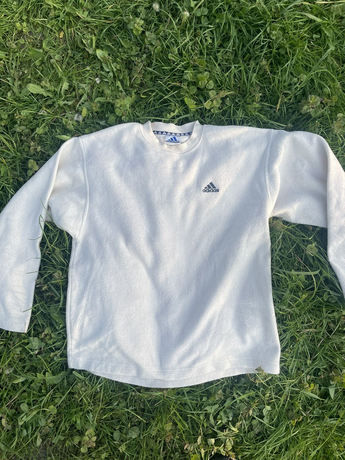💎 VINTAGE ADIDAS MINI LOGO Y2K BOXY FLEECE SWEATSHIRT 90’S