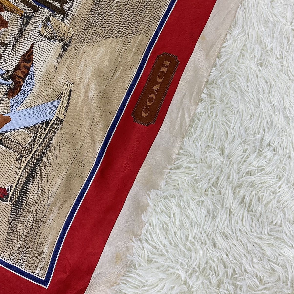 Coach NICE DESIGN VINTAGE COACH SILK SCARF (34"x34") Size ONE SIZE - 5 Thumbnail