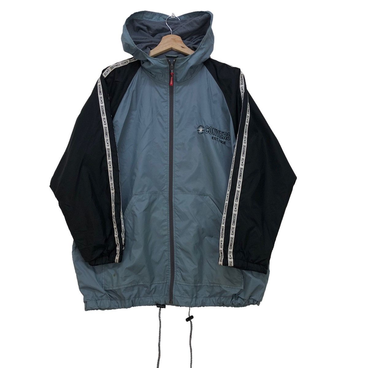 Converse Vintage Converse Side Tape Hooded Light Jackets Size US S / EU 44-46 / 1 - 2 Thumbnail