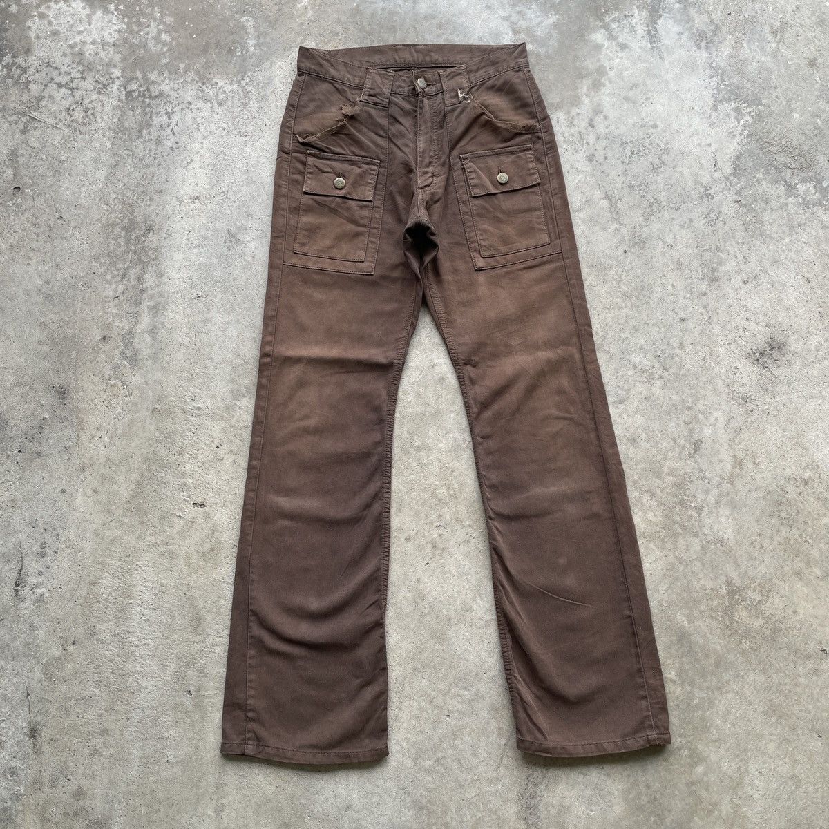Japanese Brand Vintage Lee Bush Pocket Brown Casual Pants Size US 28 / EU 44 - 1 Thumbnail