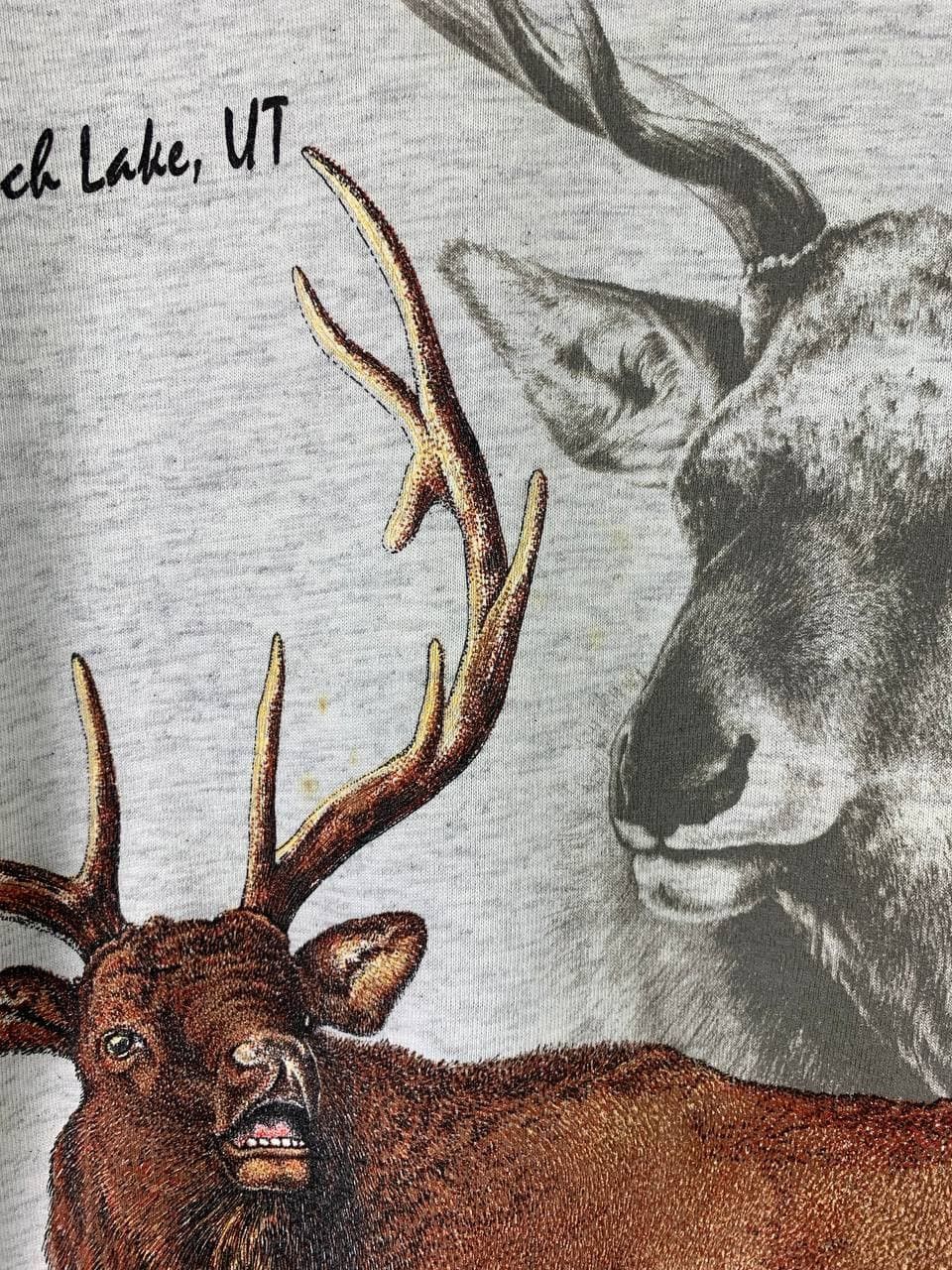 The Mountain Vtg 90s Hazelwoods Habitat Deer The Mountain Graphic Tee Size US L / EU 52-54 / 3 - 5 Thumbnail