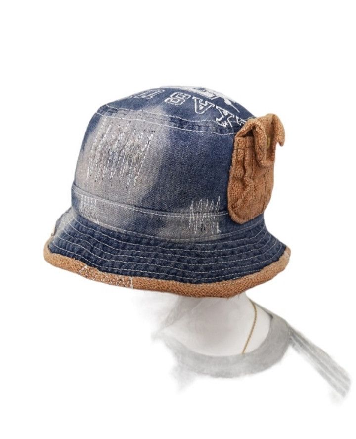 Other RARE DISTRESSED VINTAGE DENIM BUCKET HAT Size ONE SIZE - 3 Thumbnail