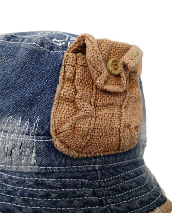 Other RARE DISTRESSED VINTAGE DENIM BUCKET HAT Size ONE SIZE - 4 Thumbnail