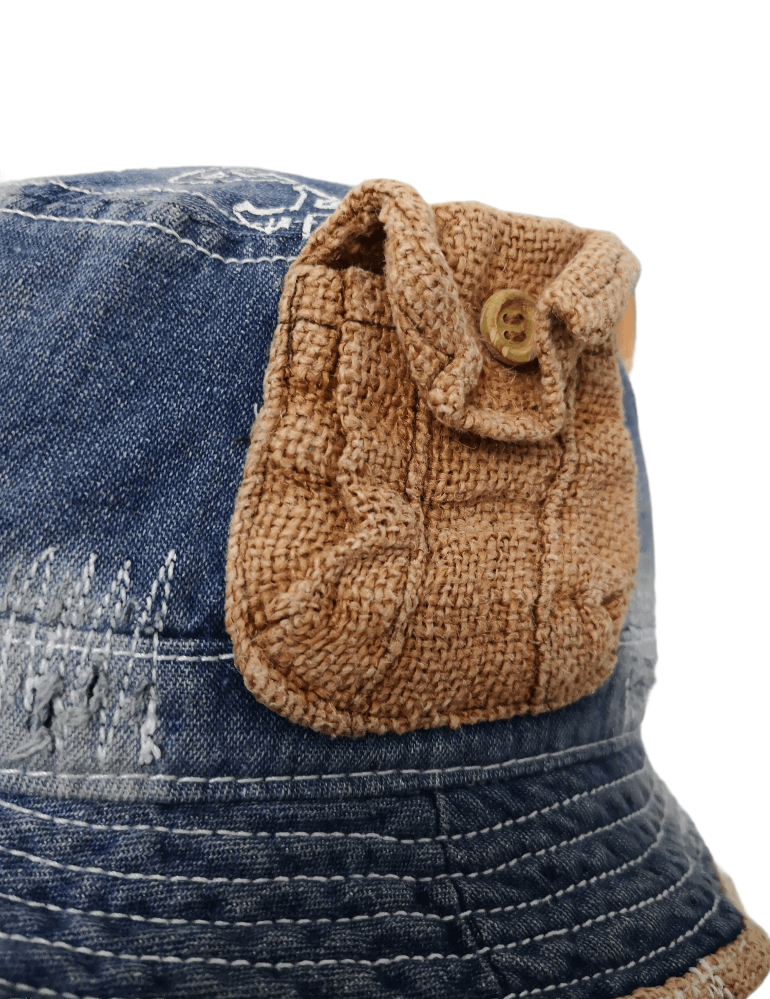 Other RARE DISTRESSED VINTAGE DENIM BUCKET HAT Size ONE SIZE - 15 Thumbnail