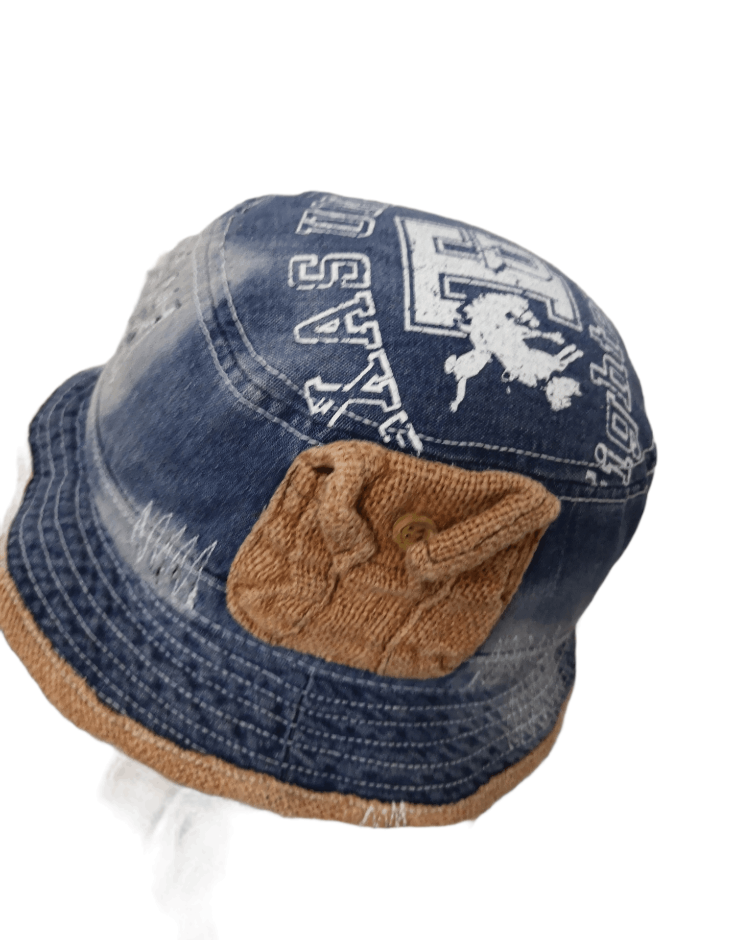 Other RARE DISTRESSED VINTAGE DENIM BUCKET HAT Size ONE SIZE - 11 Thumbnail