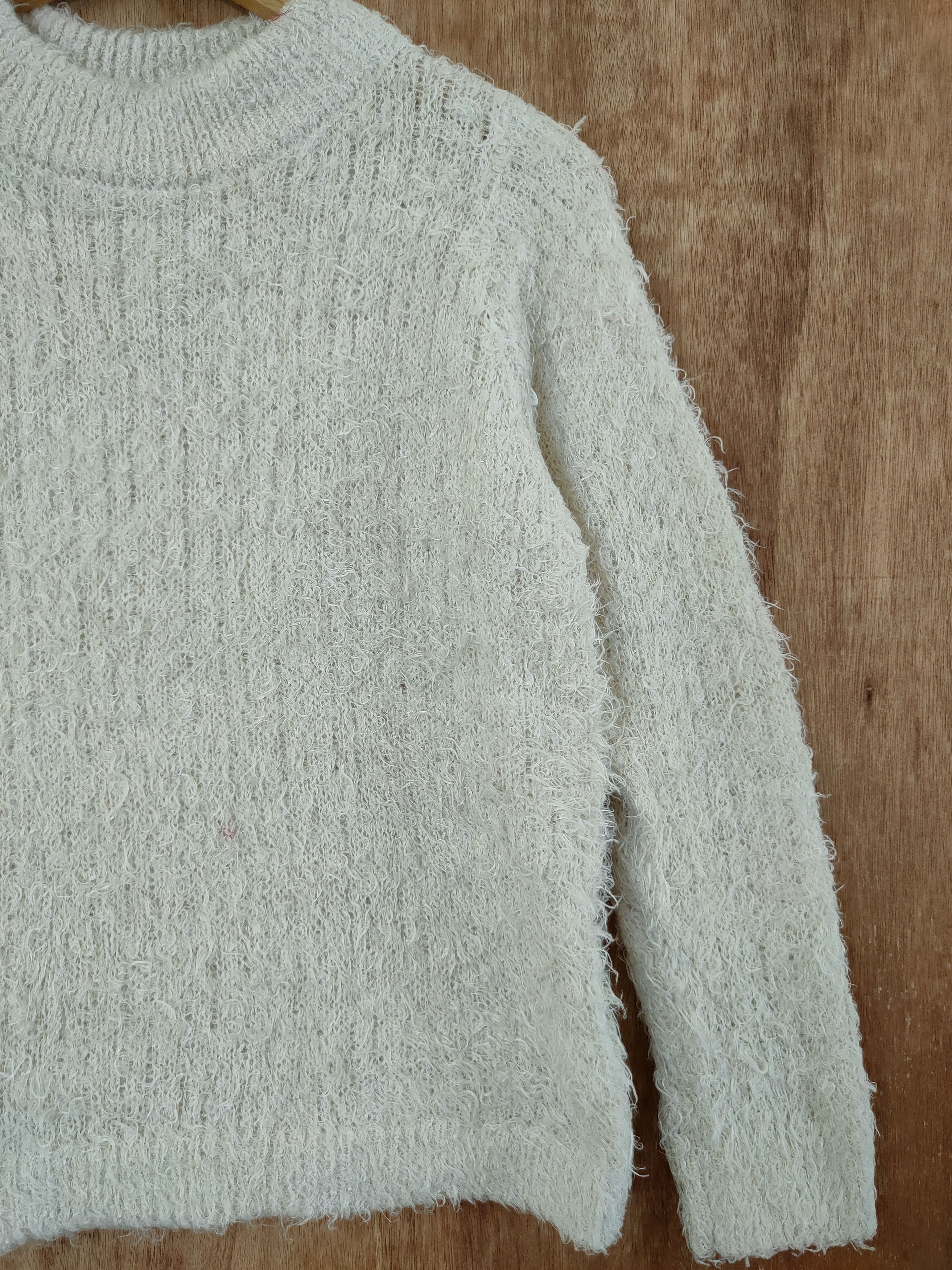 Aran Isles Knitwear × Japanese Brand Japan mohair fur aran streetwear knitwear winter #46-581 Size US S / EU 44-46 / 1 - 3 Thumbnail