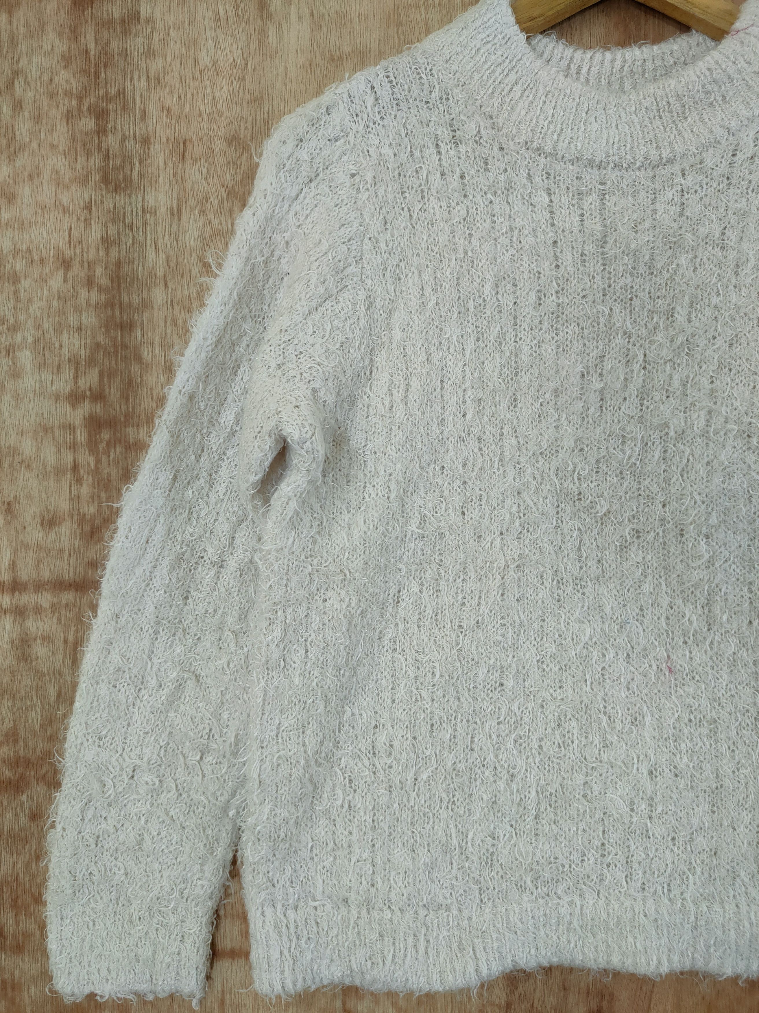Aran Isles Knitwear × Japanese Brand Japan mohair fur aran streetwear knitwear winter #46-581 Size US S / EU 44-46 / 1 - 2 Thumbnail