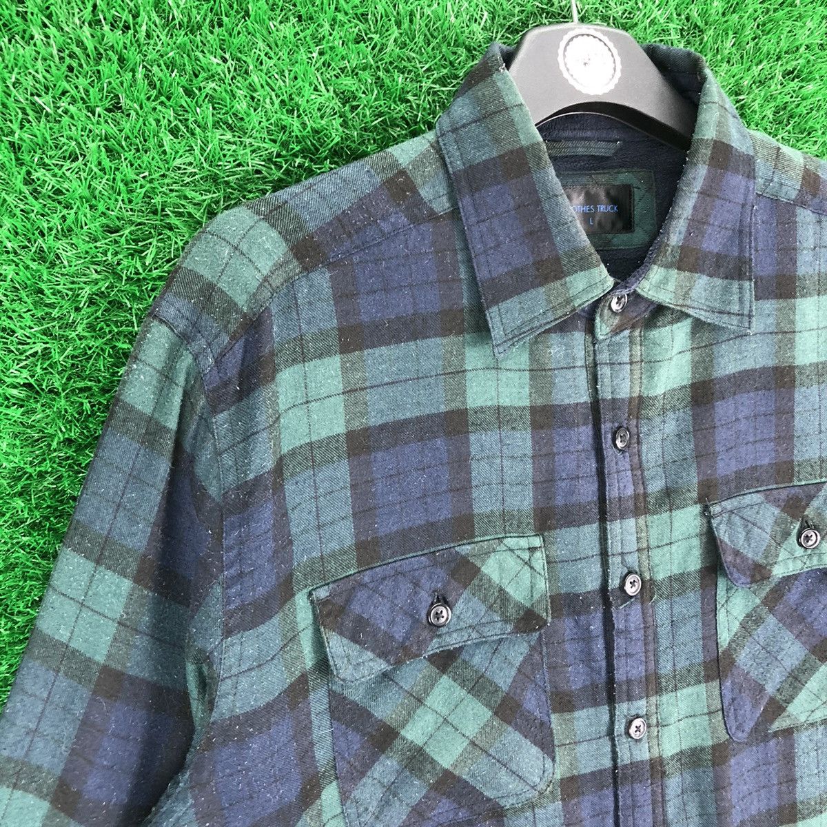 Flannel × Japanese Brand Clothes Truck Flannel Checkered Double Pocket Size US L / EU 52-54 / 3 - 2 Thumbnail